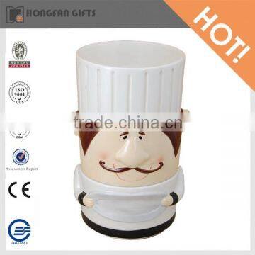 3 white chef ceramic bowl