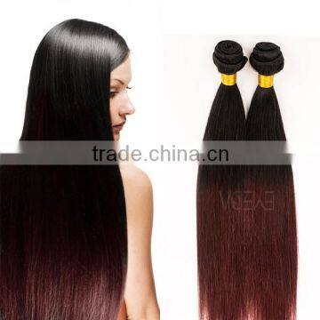 two tone ombre remy virgin russian human hair weave weaving