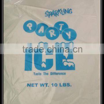 plastic LDPE Ice bag with logo