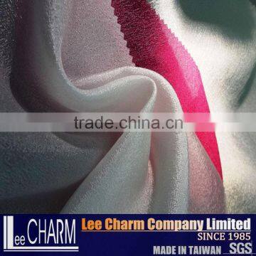 100% Polyester Cream White Slight Crepe Fabric Material