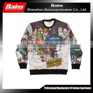 100% polyester dye sublimation sweatshirt no minimum