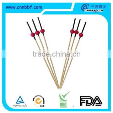 Natural Bamboo Disposable Ball Shaped Cocktail Skewer for Party