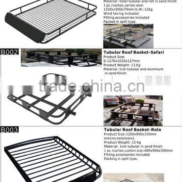 Foldable steel roof rack roof basket