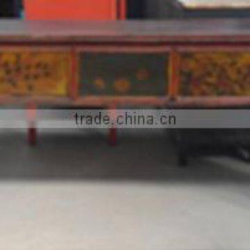 Chinese long wooden table with 5 drawers LWD525