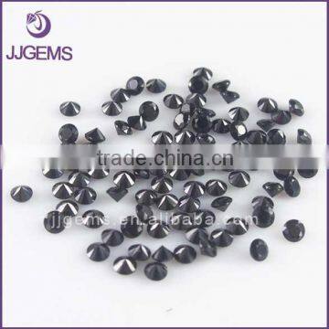 1.0mm 1.25mm 1.5mm synthetic fake black diamond loose zircon stone