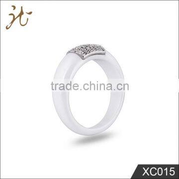 Fashion newest white ceramic finger rings hot sale