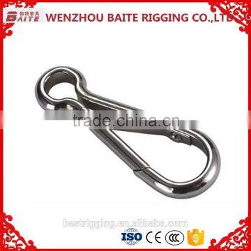 China Supplier Nickel Plated Smplex Carabiner Spring Hook With Eye in Rigging Hardware Manufacturer