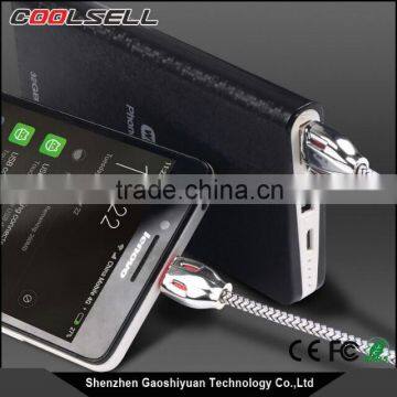 Newest Snake Laser Nylon Braided USB Charging Cable for Iphone and Micro Quality Choice photo-5