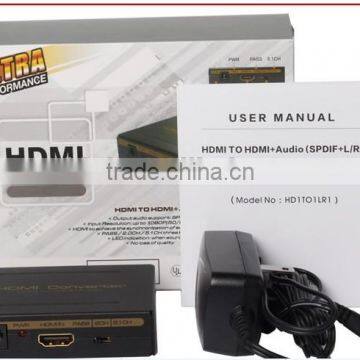 HDMI to HDMI & Optical SPDIF+RCA L/R Audio Extractor Converter