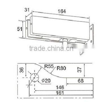 China Manufacturers Offer Patch Fitting for Frameless Glass Door DL-014 photo-2