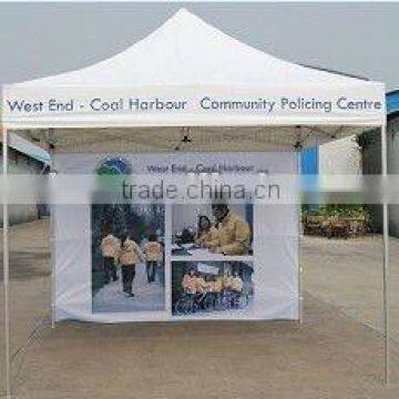 Quick erect folding tent for advertisement