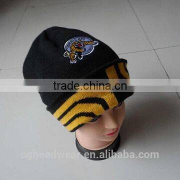 High Quality Pom Pom Cheap Custom Beanie Hat / Knit Hat / Knit Aviator Hat