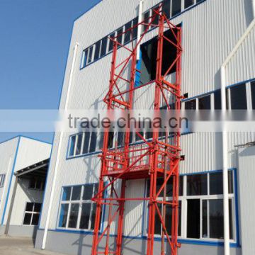 lead rail vertical material lift platform cargo platform lift