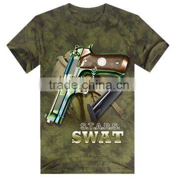 Tie Dye Mens t Shirt of Printing Guns