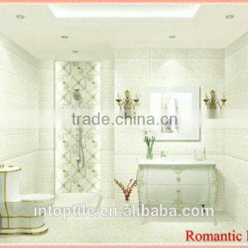 Most popular China high class and elegant romantic bathroom tile design and floor tile for home decoration