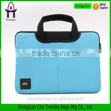 14inch grey colour neoprene laptop case with handle, protective computor bag