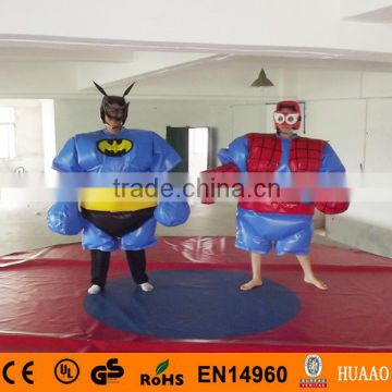 Kids and adults pvc inflatable sumo wrestling suits for sale