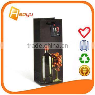Promotional cheap wine gift bag print for christmas ornaments