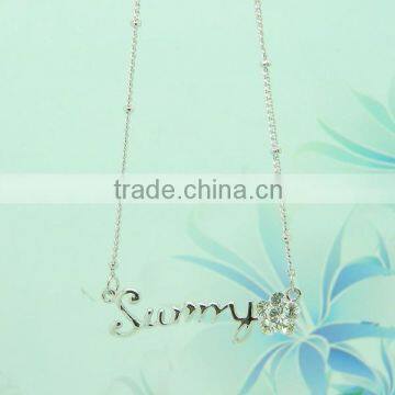 fashion metal necklace letter necklace