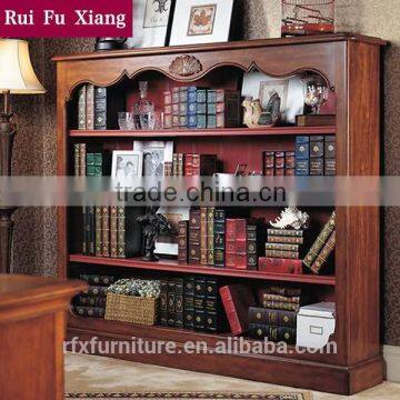European Classical Wood Bookshelf With Handmade Carving for Storage in Study RoomAI-211