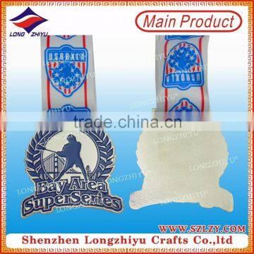 Russian Hockey Medals Custom Shape Athletes Enamel Medal with ribbon