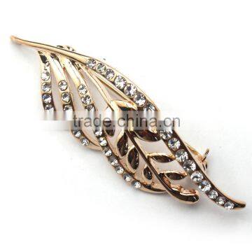 Leaves Rhinestone Brooch Pins, Beaded Diomond Brooch For Men