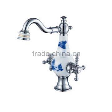 New Design Dual Handles Luxurious Basin Faucet