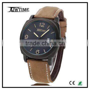 2015 high quality leather watches for men fashion watch movement,watch box/oem watch