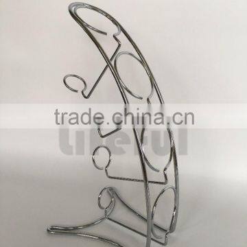 Metal 4 Bottle Countertop Wine Holder Free Standing Rack