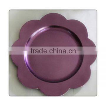 Decorative Plastic Flower Charger Plates