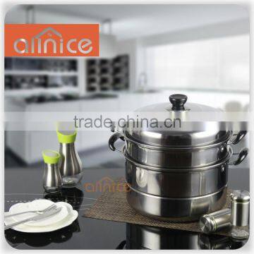 Allnice- Factory 410 material 2 layers stainless steel steamer pot