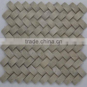 Jura beige marble mosaic, basket wave mosaic tile