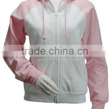 Ladies Zipper Hooded Sweat Shirt