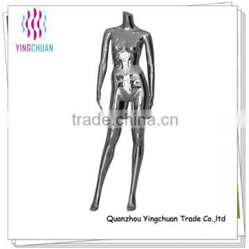 Professional glossy standing female mannequin without head