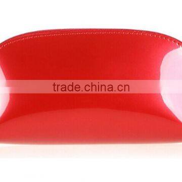 Lovely dumpling shape shiny PU leather cosmetic bag, make up bag