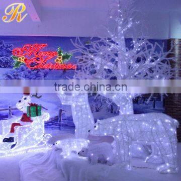 2015 quiet visualization snowman sculpture led light for garden decoration