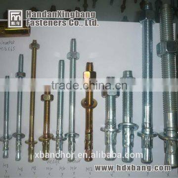 ANSI 5/16 through bolt with three clips made in hebei handan yongnian