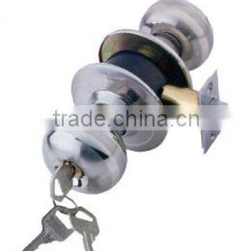 cylindrical door knob lock