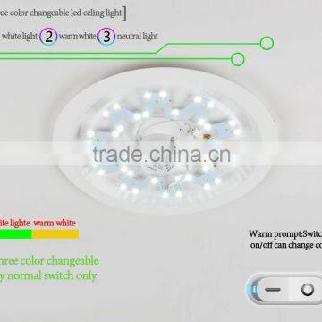 220-240V 96W 7200lm Warm/nature/daylight 3 Color Temperature Changeable Square Led Ceiling Lights