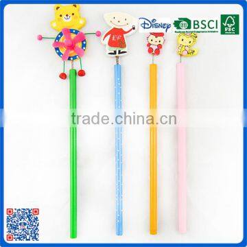 New arrival cute design HB pencil with wooden doll for students