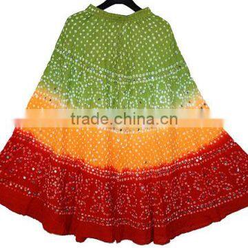 Indian Rajasthani Bandhej Skirts