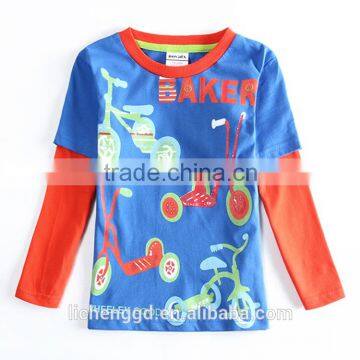 (A5605)wholesale children clothes NOVA cheap new design wear printed pattern casual kids clothing baby boy long sleeve t shirt