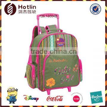 Fantastic Kids Trolley School Bags For Girls Embroidery Flower