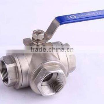 stainless steel 3 way ball valve