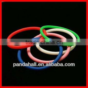 Bulk Cheap Silicone Loop Bracelets(RJEW-C084-2mm-M)