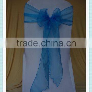 YHS#13 organza polyester banquet wedding wholesale chair cover sash