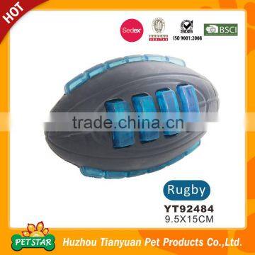 Rugby shape led flash dog toys