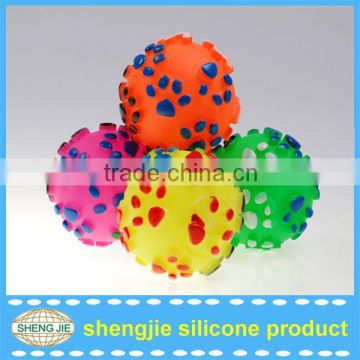 silicon chewing pet toy rubber ball