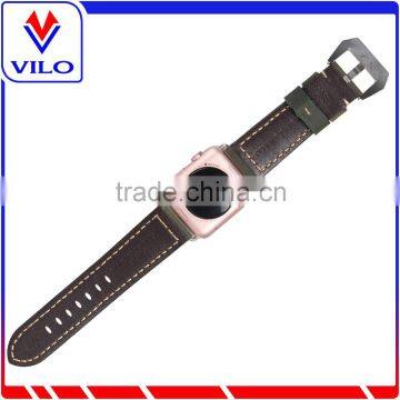 OEM 38mm 42mm Calf Leather Watch Band Pre-v Buckle Adapter for Apple Watch Strap photo-5
