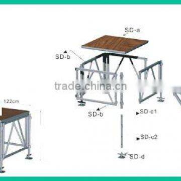 2015 RP adjustable portable stage platform, event stage platform, Indoor/outdoor aluminium large mobile folding stage